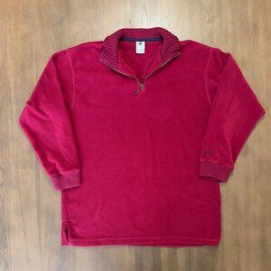 Vintage Columbia Fleece Quarter Zip Pullover Red Size Large